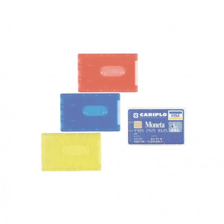 Porta Cards rigido - PVC - 8,5 x 5,4 cm - semitrasparente - Favorit