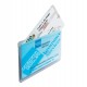 Porta Cards - 2 tasche - 9,5 x 6,5 cm - trasparente - Favorit - conf. 50 pezzi