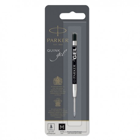 Refill sfera QuinkGel - punta media - metallo - nero - Parker