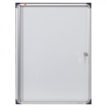 Bacheca per interni ultrapiatta - fondo in metallo magnetico bianco - 4 fogli A4 - verticale - Nobo