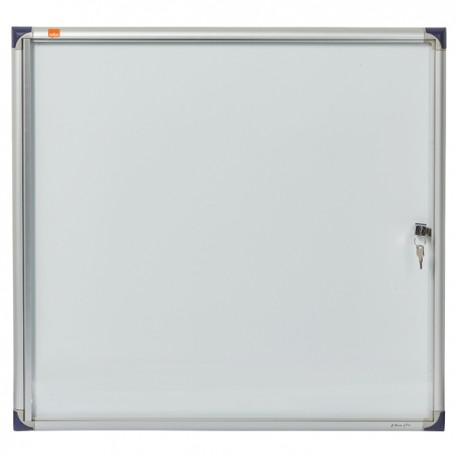 Bacheca per interni ultrapiatta - fondo in metallo magnetico bianco - 6 fogli A4 - orizzontale - Nobo