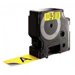 Nastro D1 standard 537180 - 24 mm x 7 mt - PL - nero/giallo - Dymo