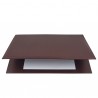 Sottomani doppio in similpelle - marrone scuro - 48 x 32cm - City Time