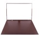 Sottomani doppio in similpelle - marrone scuro - 48 x 32cm - City Time