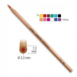 Pastelli - naturale - diametro mina 3,30 mm - Giotto - barattolo 84 pezzi