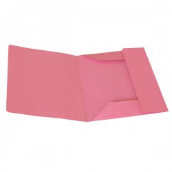 Cartellina 3 lembi - 200 gr - 25 x 33 cm - cartoncino manilla - rosa - Cartotecnica del Garda - conf. 50 pezzi