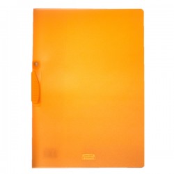 Cartellina con molla Clipper - A4 - PP - trasparente arancio - Fellowes
