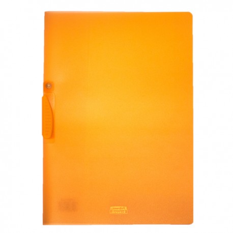 Cartellina con molla Clipper - A4 - PP - trasparente arancio - Fellowes