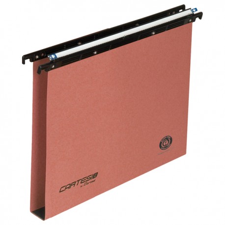 Cartella sospesa Cartesio - cassetto - interasse 33 cm - fondo U - 31,3 x 25 cm - arancio - Bertesi