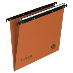 Cartella sospesa Cartesio - cassetto - interasse 39 cm - fondo V - 37 x 25 cm - arancio - Bertesi