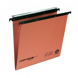 Cartella sospesa Cartesio Plus - cassetto - interasse 39 cm - fondo V - 37 x 25 cm - arancio - Bertesi