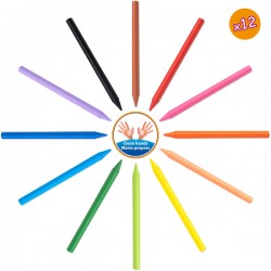 Pastelli Plastidecor - plastica - colori assortiti - Bic - astuccio 12 pezzi