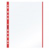 Buste forate con banda colorata - Linear - buccia - 21 x 29,7 cm - rosso - Favorit - conf. 10 pezzi