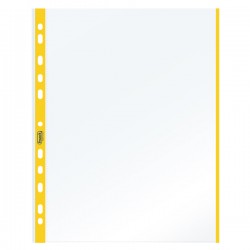 Buste forate con banda colorata - Linear - buccia - 21 x 29,7 cm - giallo - Favorit - conf. 10 pezzi