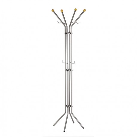 Appendiabiti - 4 posti - 180 x 52 cm - argento - Alco