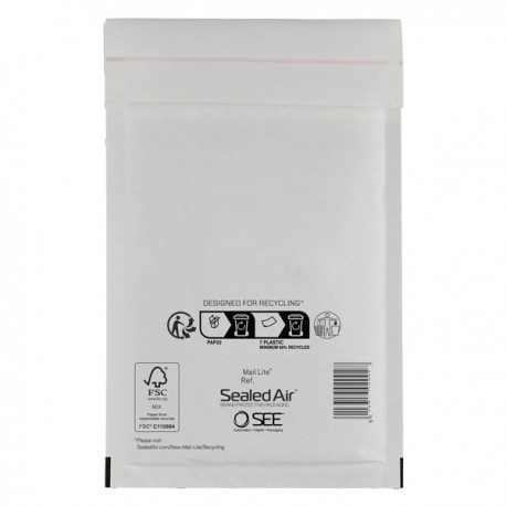 Busta imbottita Mail Lite - J (30 x 44 cm) - bianco - Sealed Air - conf. 10 pezzi