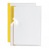 Cartellina per rilegatura Poli 200 - A4 - PP - trasparente buccia - dorso giallo - Sei Rota - conf. 10 pezzi