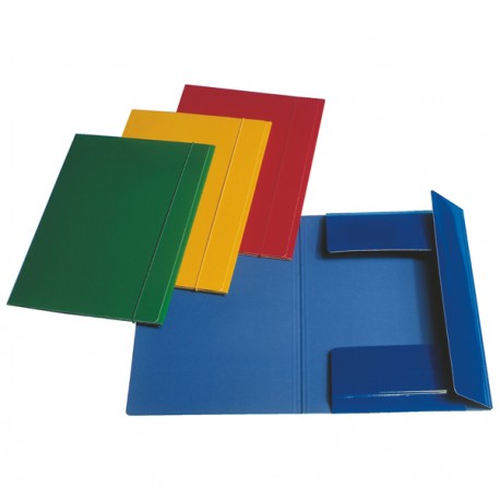 Cartella 3 lembi con elastico - A4 - dorso 0,3 cm - cartoncino plastificato - rosso - Esselte