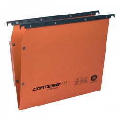 Cartella sospesa Cartesio Plus - armadio - interasse 33 cm - fondo V - 33 x 28 cm - arancio - Bertesi