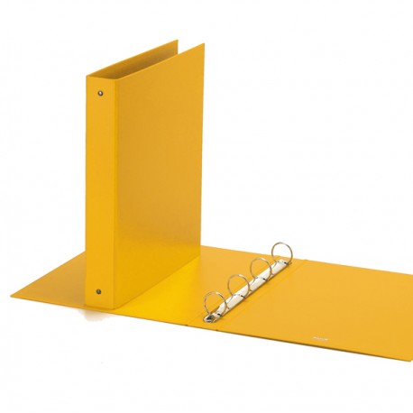 Raccoglitore Europa - 22 x 30 cm - 4 anelli tondi 30 mm - dorso 4 cm - giallo - Favorit