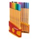 Fineliner Point 88 Color Parade - colori assortiti - Stabilo - astuccio 20 pezzi
