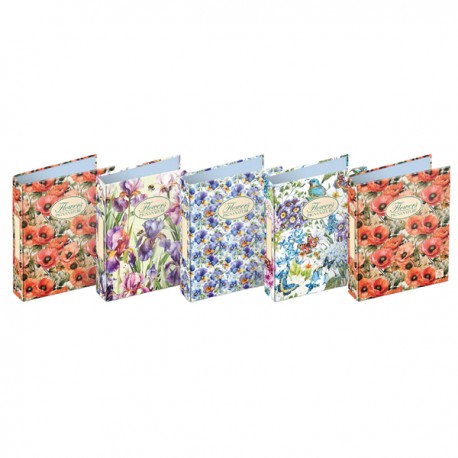 Raccoglitore Nature Flowers - A4 - cm 4 anelli da 30mm - dorso 4 cm - Pigna