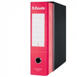 Registratore Essentials G75 - dorso 8 cm - protocollo 23 x 33 cm - rosso - Esselte