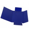 Cartella 3 lembi con elastico - A4 - dorso variabile - presspan - blu - Cartotecnica del Garda