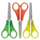 Forbici per mancini centimetrate - 13,5 cm - colori assortiti - Lebez - barattolo 24 pezzi