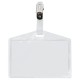 Portanome Pass 3P - clip in metallo - senza cartoncino - 9,5 x 6 cm - PP - buccia - Sei Rota - conf. 100 pezzi