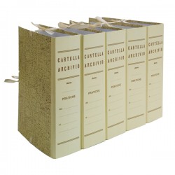 Faldone - legacci incollati - juta - 35 x 25 cm - dorso 6 cm - paglia - Brefiocart