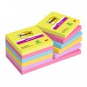 Blocco foglietti Post-it Super Sticky - 654-12SSUCC - 76 x 76 mm - colori Ultra - 90 fogli - Post-it