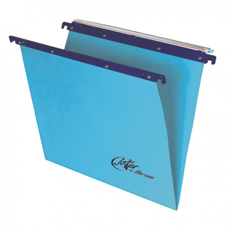 Cartella sospesa Joker - cassetto - interasse 39 cm - fondo V - 37 x 25 cm - blu - Bertesi