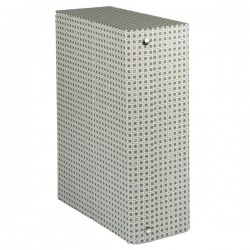 Scatola archivio in legno - 38 x 27 cm - dorso 12 cm - grigio - Brefiocart