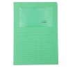 Cartellina a L con finestra Sintex - 120 gr - A4 - verde - Blasetti - conf. 50 pezzi