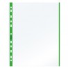 Buste forate con banda colorata - Linear - buccia - 21 x 29,7 cm - verde - Favorit - conf. 10 pezzi