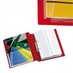 Tasche GS adesive con soffietto - PVC - 22 x 18 cm - trasparente - Sei Rota - conf. 10 pezzi