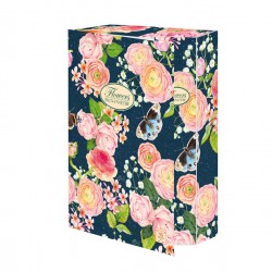 Cartella progetti Nature Flowers - 26 x 34 cm - dorso 7 cm - con elastico - Pigna