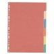 Separatore - 6 tacche - cartoncino colorato 240 gr - 21x29,7 cm - multicolore - Favorit