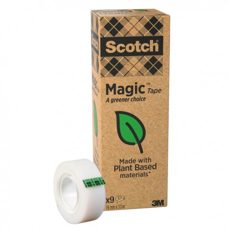 Nastro adesivo Magic 900 - green - 1,9 cm x 33 m - trasparente - Scotch - Value Pack 9 rotoli