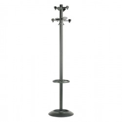 Appendiabiti Incas - con portaombrelli - 8 posti - 175 x 39 cm - nero - Unisit