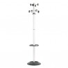 Appendiabiti Totem - con portaombrelli - 8 posti - 175 x 39 cm - grigio/nero - Unisit
