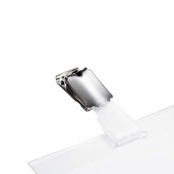 Portabadge - clip in metallo - 6 x 9 cm - PVC - Durable - conf. 5 pezzi