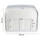 Dispenser per asciugamani in rotolo/fogli - 30x19,5x25,1 cm - plastica - bianco/azzurro trasparente - Mar Plast