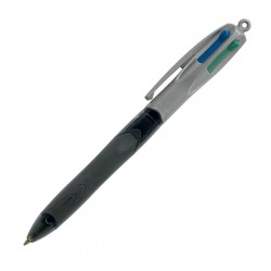 Penna a sfera a scatto 4 Colors Grip Pro - punta 1,0mm - nero, blu, rosso, verde - Bic