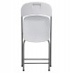 Sedia pieghevole - 43x43x83 cm - polietilene/acciaio verniciato - bianco - Serena Group