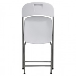 Sedia pieghevole - 43x43x83 cm - polietilene/acciaio verniciato - bianco - Serena Group