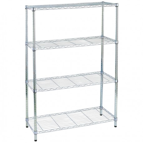 Libreria Archimede Light - 4 ripiani - acciaio cromato - 36 x 90 x 137 cm - Serena Group