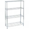 Libreria Archimede Light - 4 ripiani - acciaio cromato - 36 x 90 x 137 cm - Serena Group