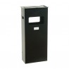 Gettacarte/posacenere da terra - da esterno - 30 x 70 x 15 cm - grigio scuro - Metalplus